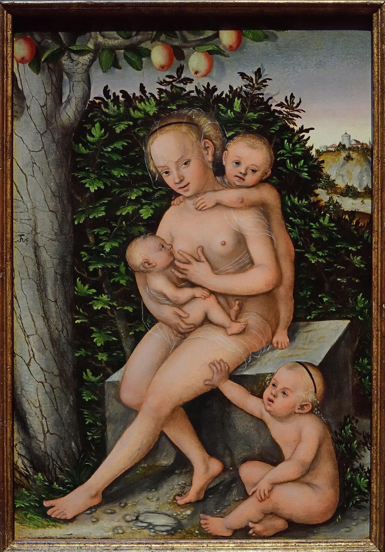 Charité - Lucas Cranach the Elder image 1 copie peinte à la main à l’huile