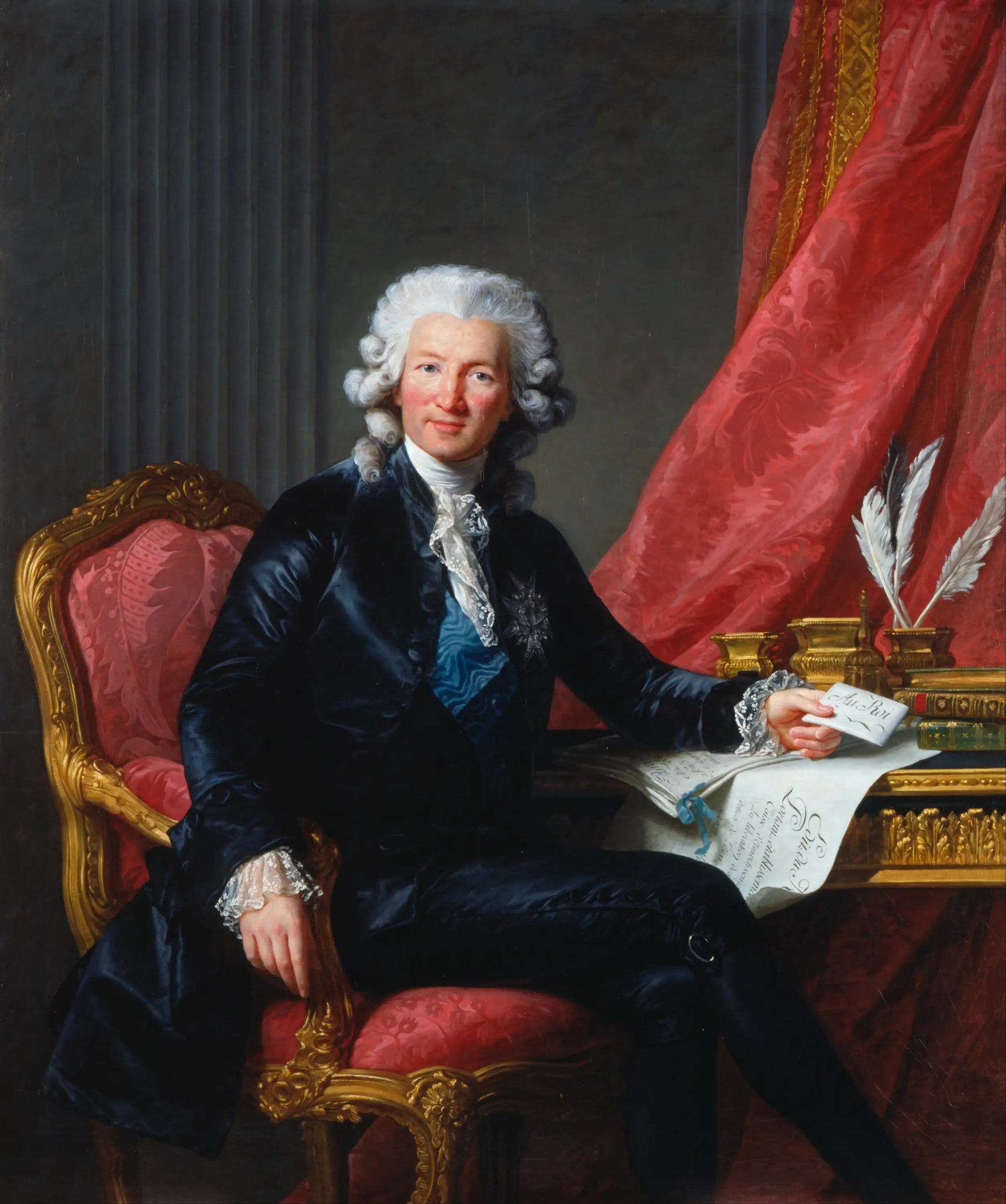 Charles-Alexandre de Calonne (1734-1802) - Élisabeth Vigée Le Brun image 1 copie de tableau peinte à la main