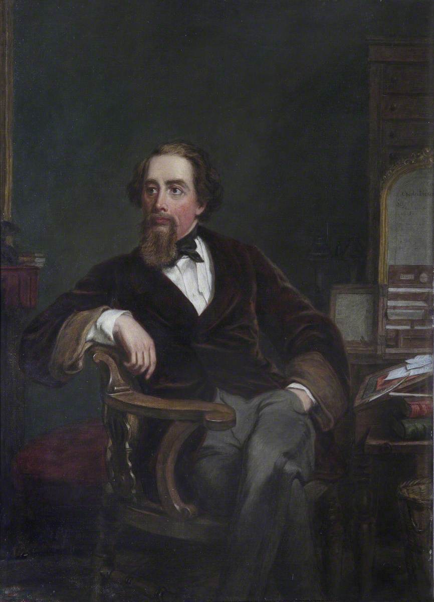 Charles Dickens (1812–1870) - William Powell Frith image 1 copie peinte à la main à l’huile