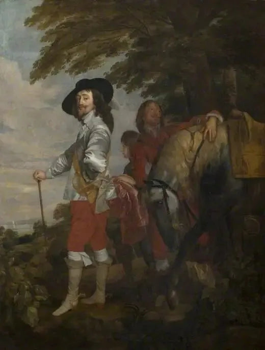 Charles Ier (1600–1649) - Antoine van Dyck image 1 copie peinte à la main à l’huile