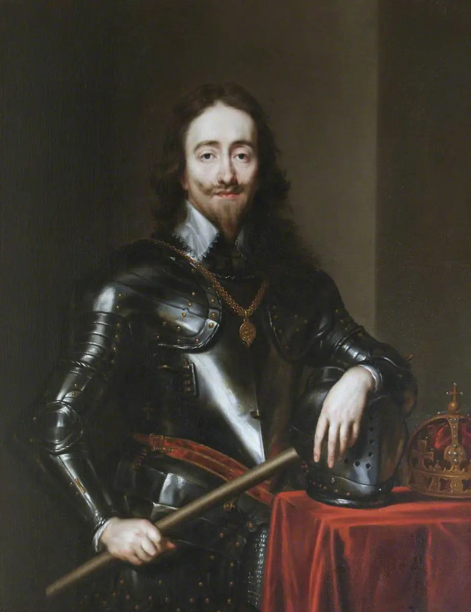 Charles Ier (1600–1649) (d'après un original du château d'Arundel) - Antoine van Dyck image 1 tableau peint à l’huile sur toile