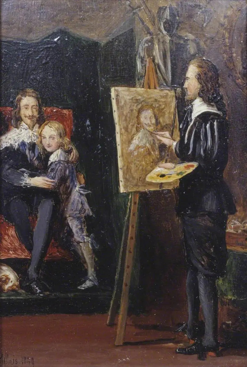 Charles Ier et son fils dans l'atelier de Van Dyck - John Everett Millais image 1 reproduction réalisée par Alpha Reproduction