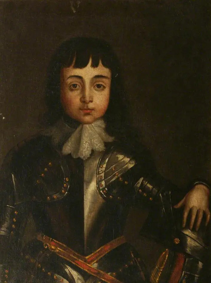 Charles II (1630–1685), enfant (version d'un détail d'un portrait de groupe) - Antoine van Dyck image 1 copie peinte à la main à l’huile