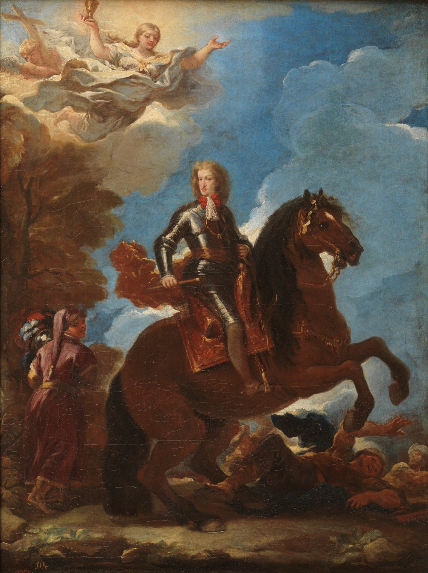 Charles II, roi d'Espagne, à cheval - Luca Giordano image 1 reproduction artisanale de tableau
