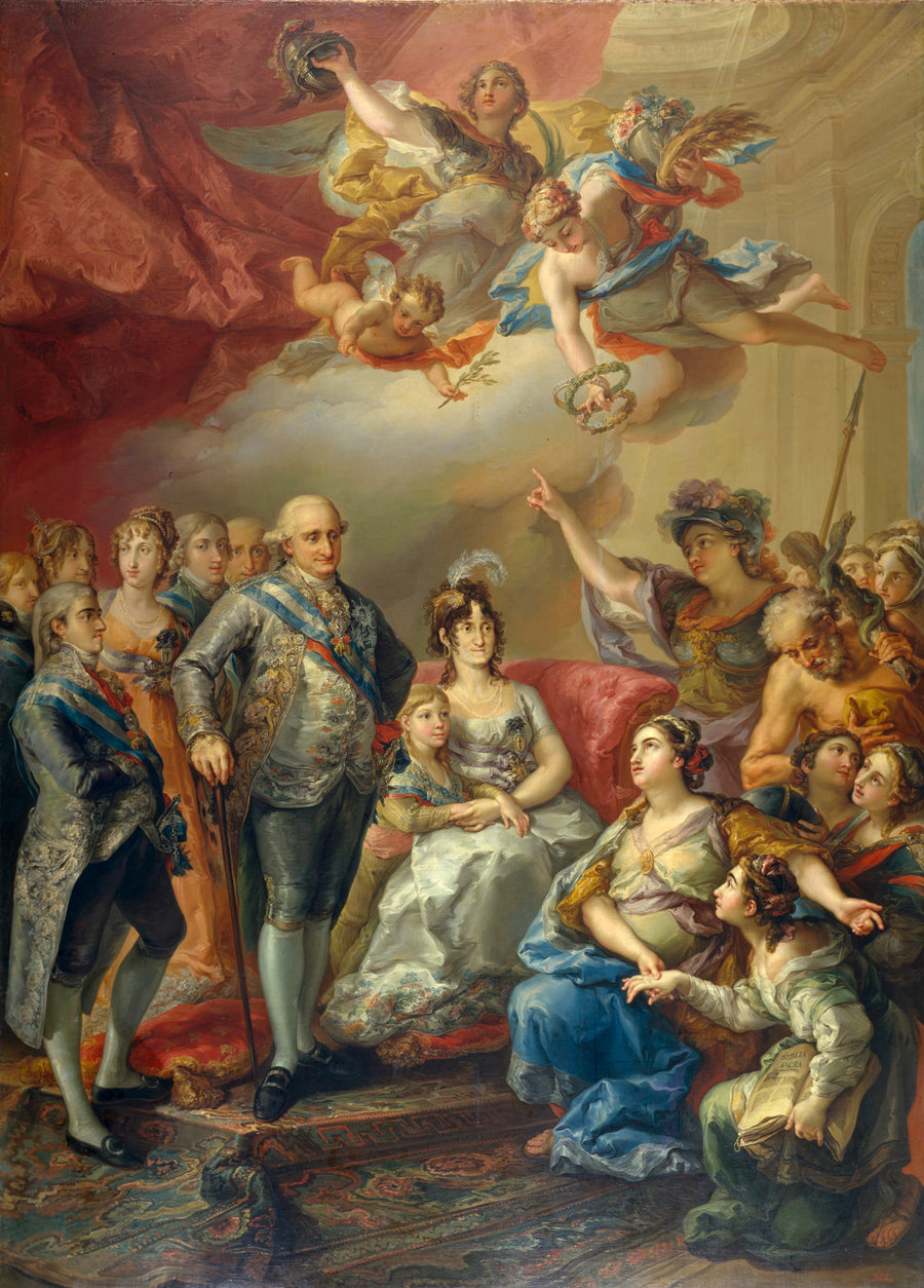 Charles IV et sa famille honorés par l'Université de Valence - Vicente López Portaña