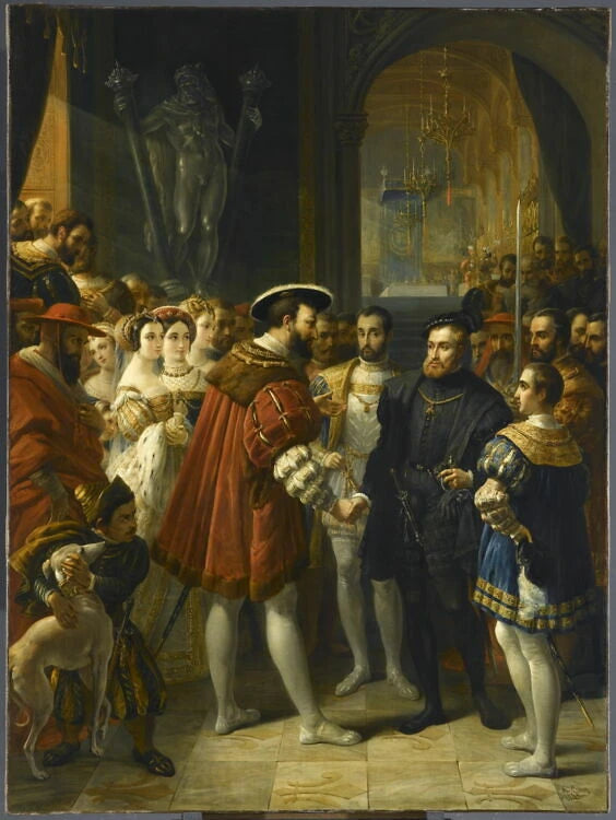 Charles Quint reçu au Louvre par François Ier - Alexandre Colin