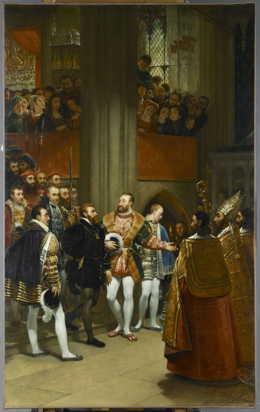 Charles Quint reçu par François Ier à l'abbaye de Saint-Denis, en 1540 - Antoine-Jean Baron Gros