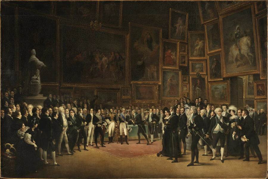 Charles X distribuant des récompenses aux artistes exposants du Salon de 1824 au Louvre, le 15 janvier 1825 - François-Joseph Heim