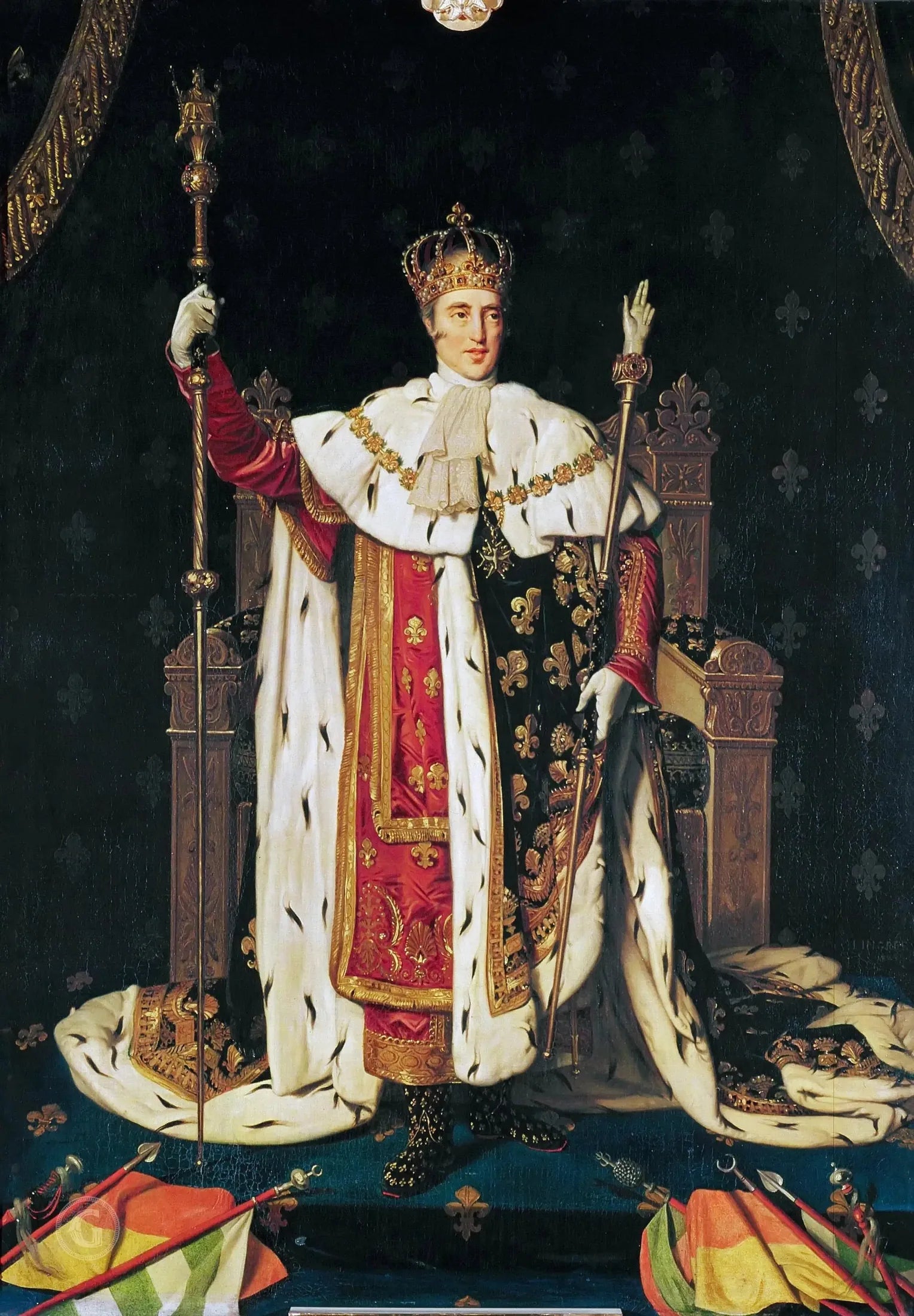 Charles X en costume de sacre - Jean-Auguste-Dominique Ingres image 1 reproduction réalisée par Alpha Reproduction