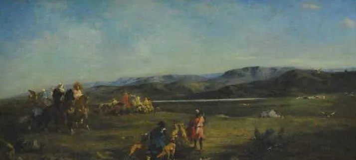 Chasse à la gazelle dans le Hodna - Eugène Fromentin image 1 reproduction réalisée par Alpha Reproduction