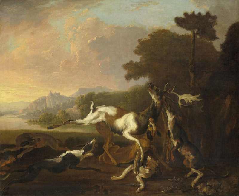 La chasse au cerf - Abraham Hondius
