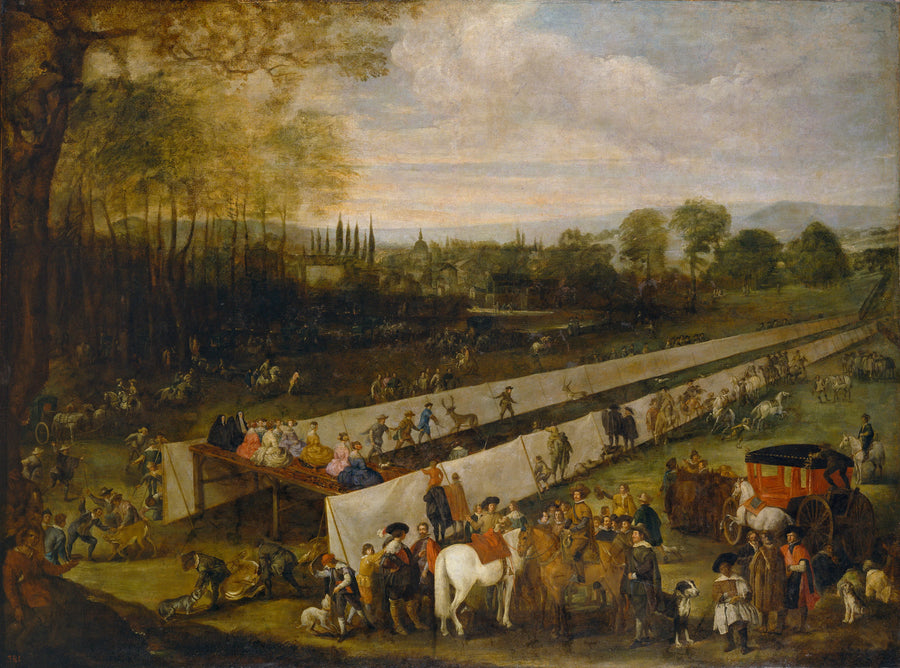 Chasse au cerf à Aranjuez - Juan Bautista Martínez del Mazo
