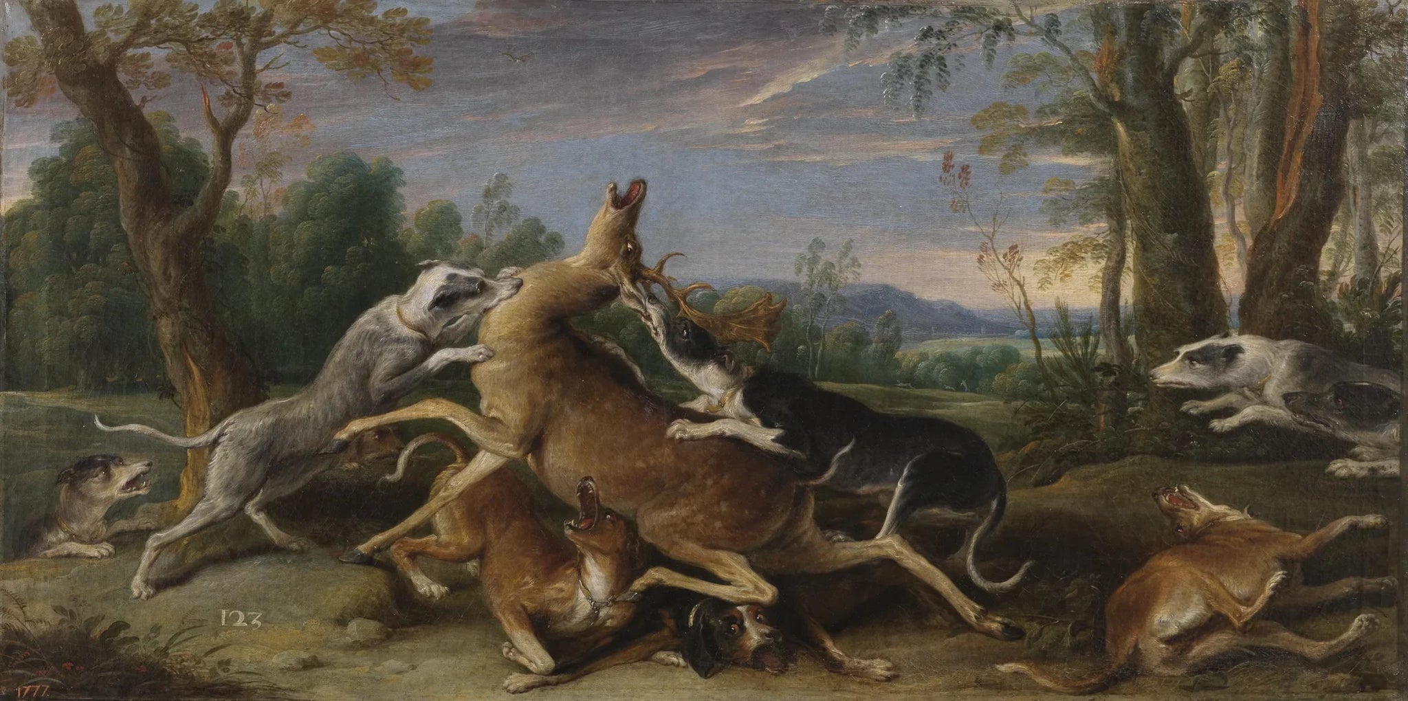 Chasse au cerf - Frans Snyders image 1 copie peinte à la main à l’huile