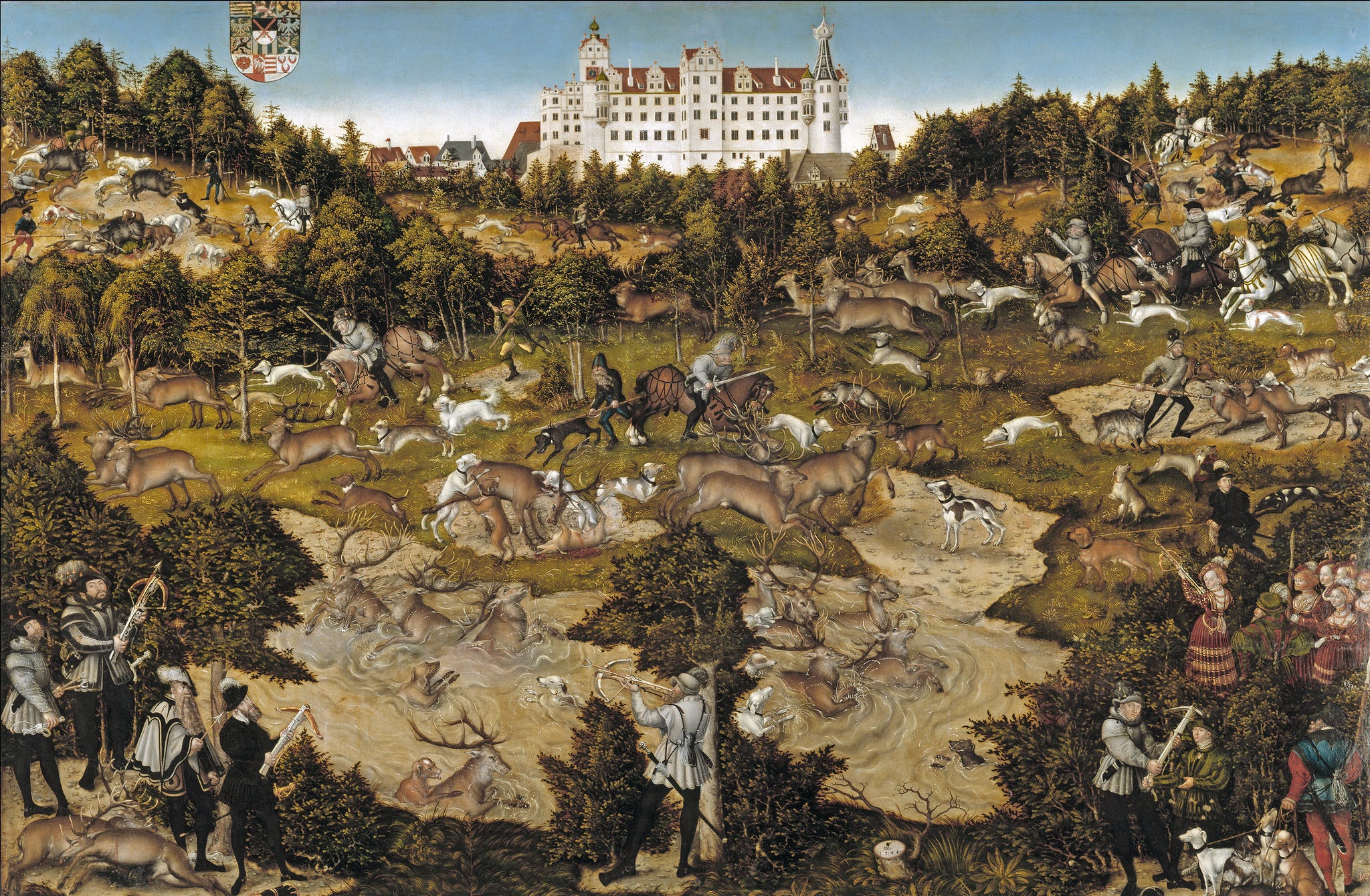 Chasse au Château de Torgau en l'honneur de Charles Quint - Lucas Cranach l'Ancien
