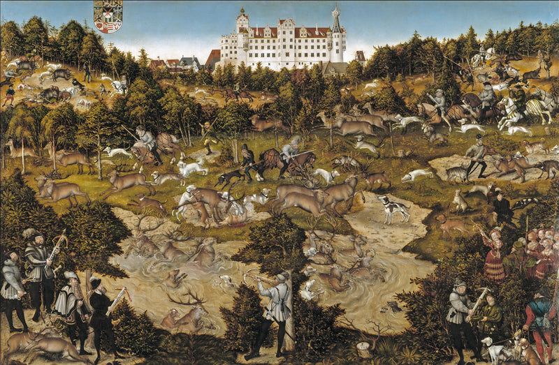 Chasse au Château de Torgau en l'honneur de Charles Quint - Lucas Cranach l'Ancien