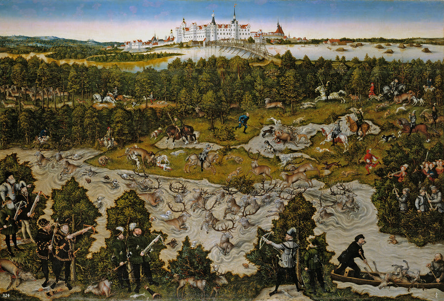Chasse au château de Torgau en l'honneur de Ferdinand Ier - Lucas Cranach l'Ancien