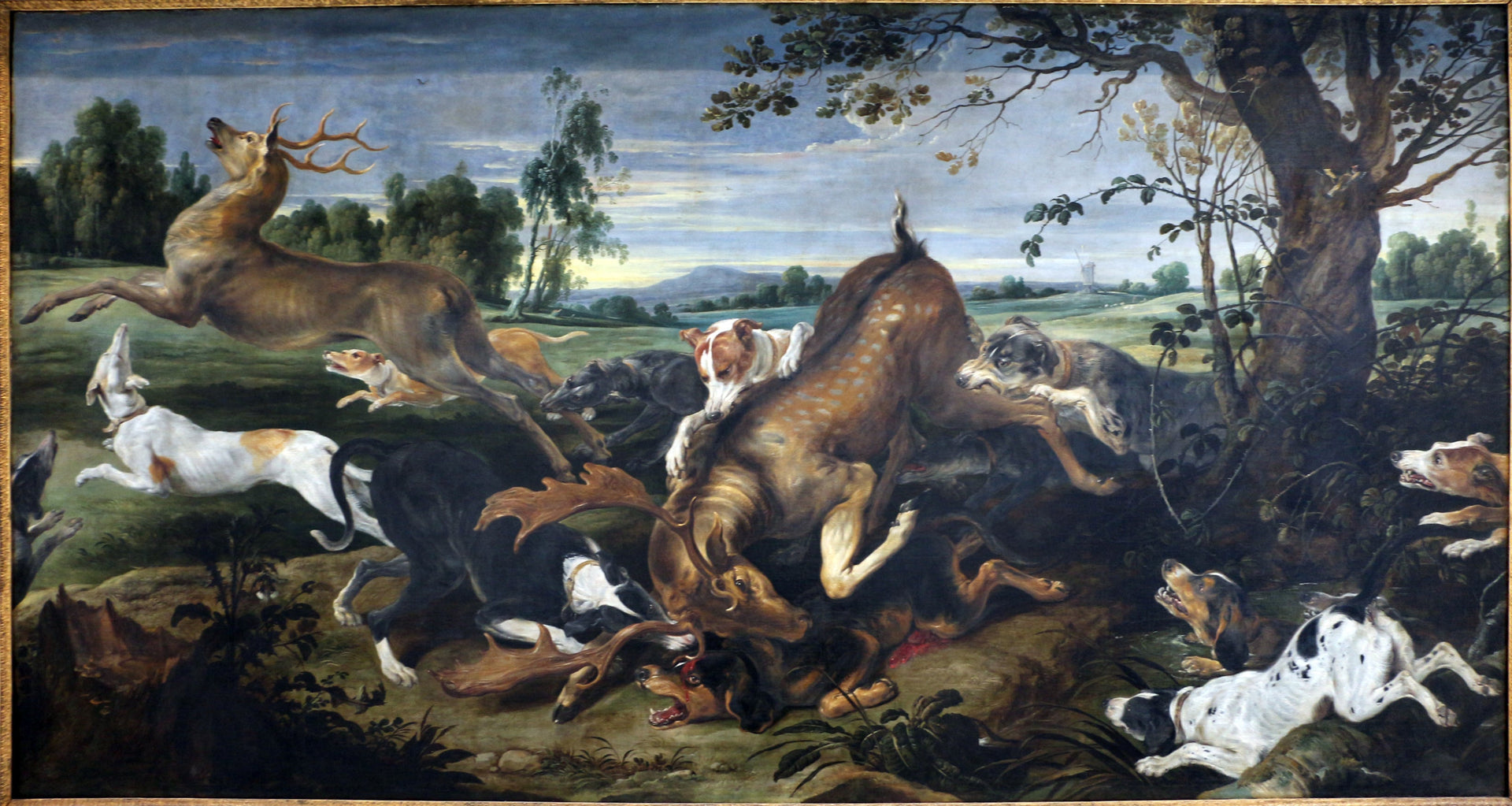 Chasse au daim - Frans Snyders image 1 reproduction d’œuvre d’art à l’huile