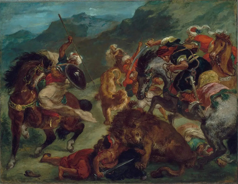Chasse au lion - Eugène Delacroix