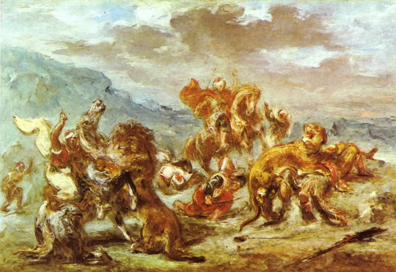 Chasse au lion - Eugène Delacroix