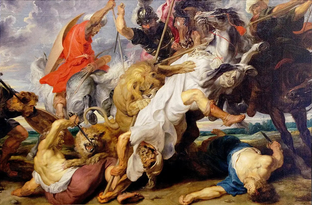 Chasse au lion - Peter Paul Rubens image 1 tableau peint à l’huile sur toile