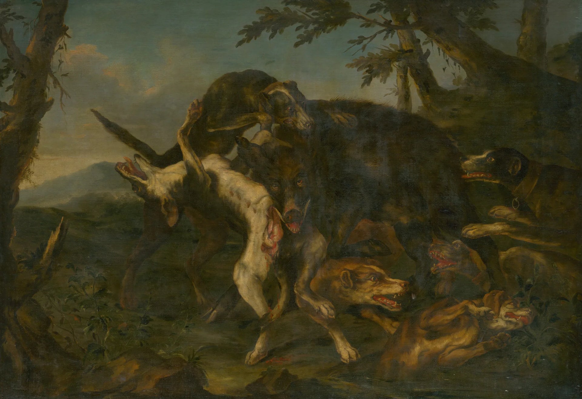 Chasse au sanglier (Slovaquie) - Frans Snyders image 1 copie de tableau peinte à la main