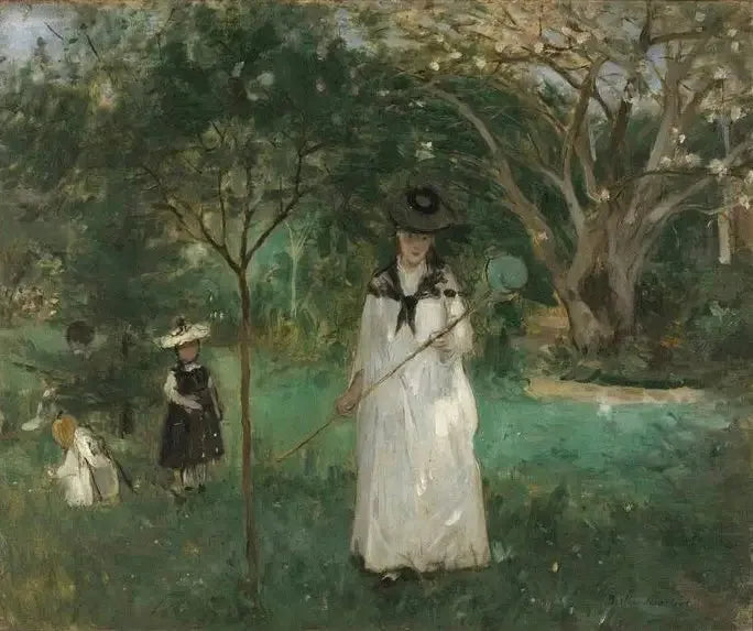 Chasse aux papillons - Berthe Morisot image 1 copie de tableau peinte à la main