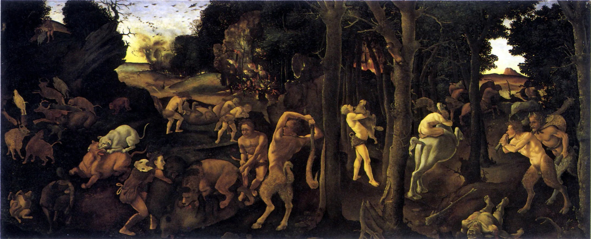 Chasse primitive - Piero di Cosimo image 1 tableau peint à l’huile sur toile