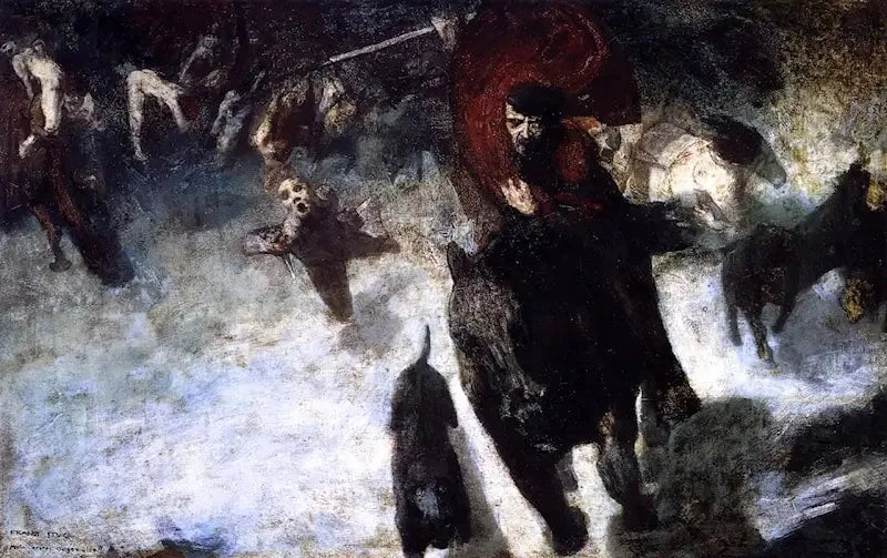Chasse Sauvage - Franz Von Stuck image 1 reproduction artisanale de tableau