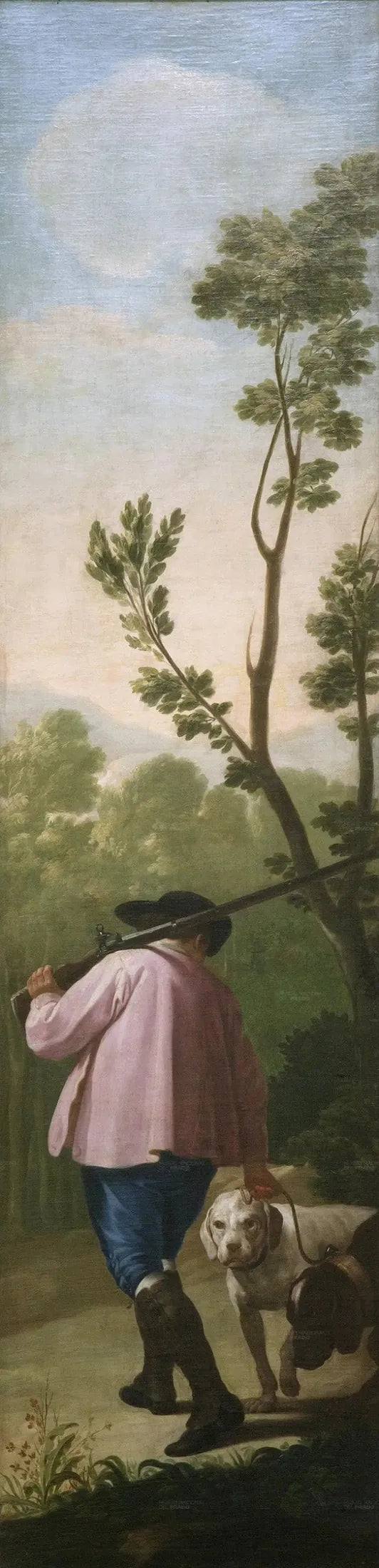 Chasseur avec ses chiens - Francisco de Goya image 1 copie de tableau peinte à la main