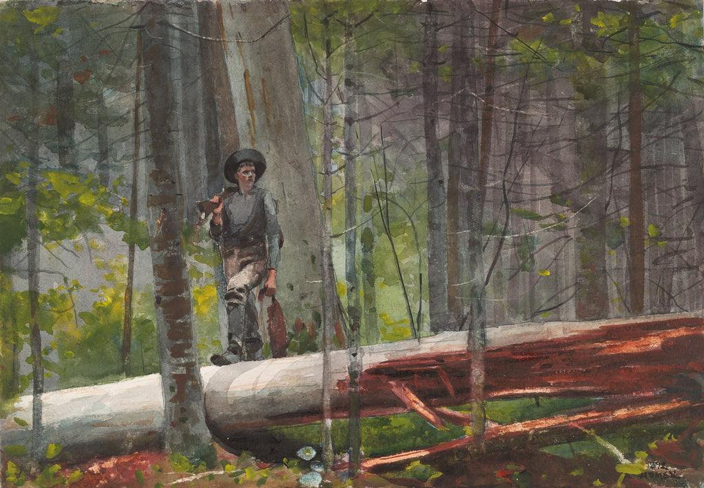 Chasseur dans les Adirondacks - Winslow Homer image 1 tableau peint à l’huile sur toile