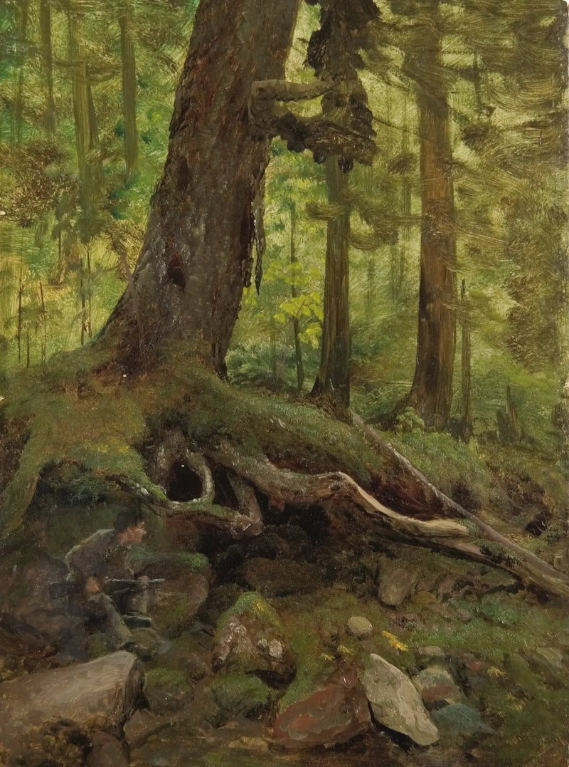 Chasseur dans les Montagnes Blanches près de Glen House - Albert Bierstadt