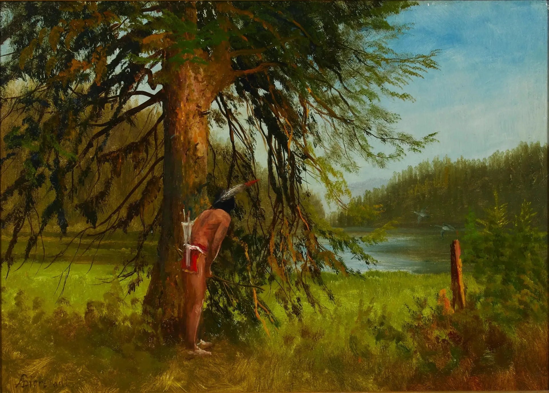 chasseur indien - Albert Bierstadt image 1 reproduction réalisée par Alpha Reproduction