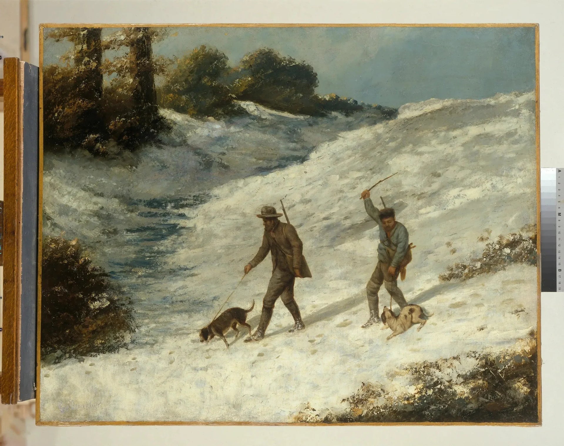 Chasseurs dans la neige - Gustave Courbet image 1 tableau peint à l’huile sur toile