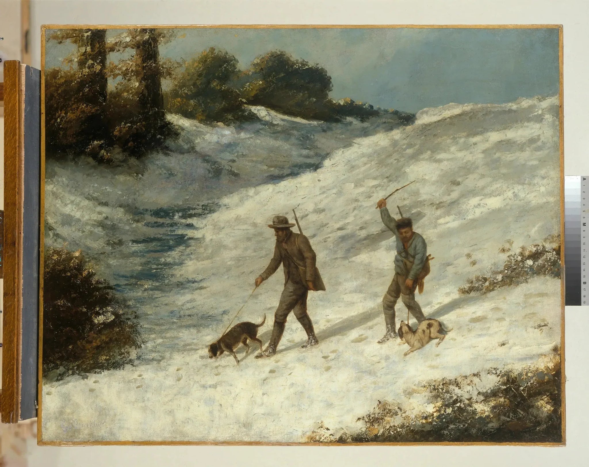 Chasseurs dans la neige - Gustave Courbet image 1 tableau peint à l’huile sur toile