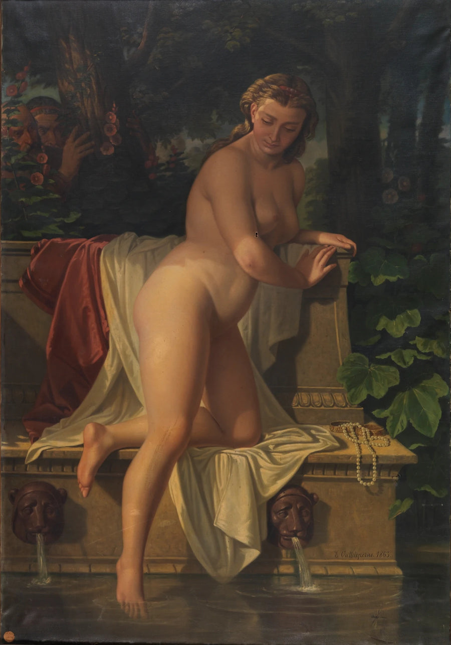 La chaste Susana dans la salle de bain - Eusebi Valldeperes
