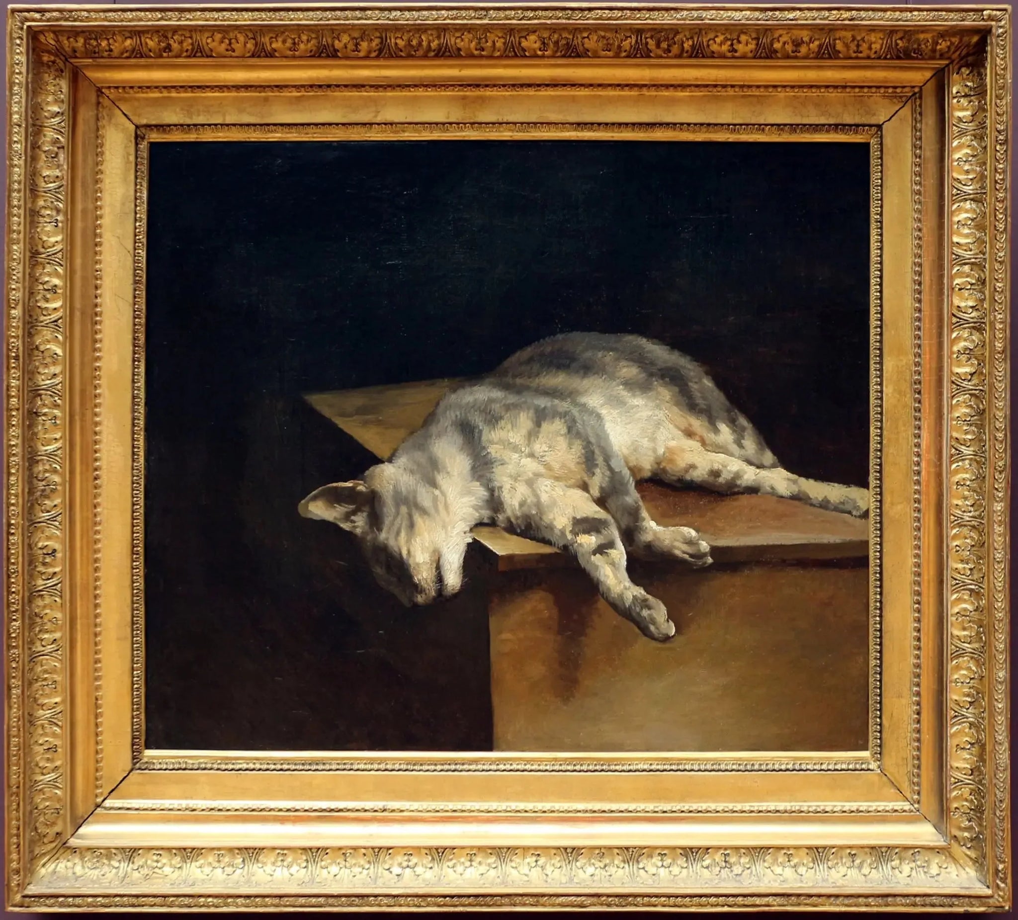 Chat mort - Théodore Géricault image 1 tableau peint à l’huile sur toile