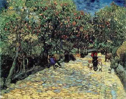Châtaignes rouges dans le parc public d'Arles - Vincent van Gogh