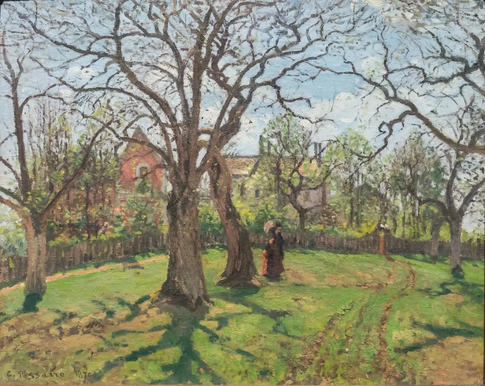 Châtaigniers à Louveciennes au printemps - Camille Pissarro image 1 tableau peint à l’huile sur toile