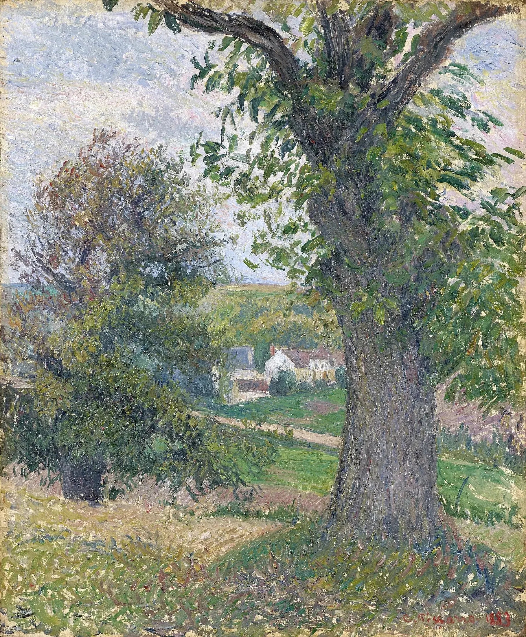 Châtaigniers à Osny - Camille Pissarro image 1 reproduction de peinture à l’huile