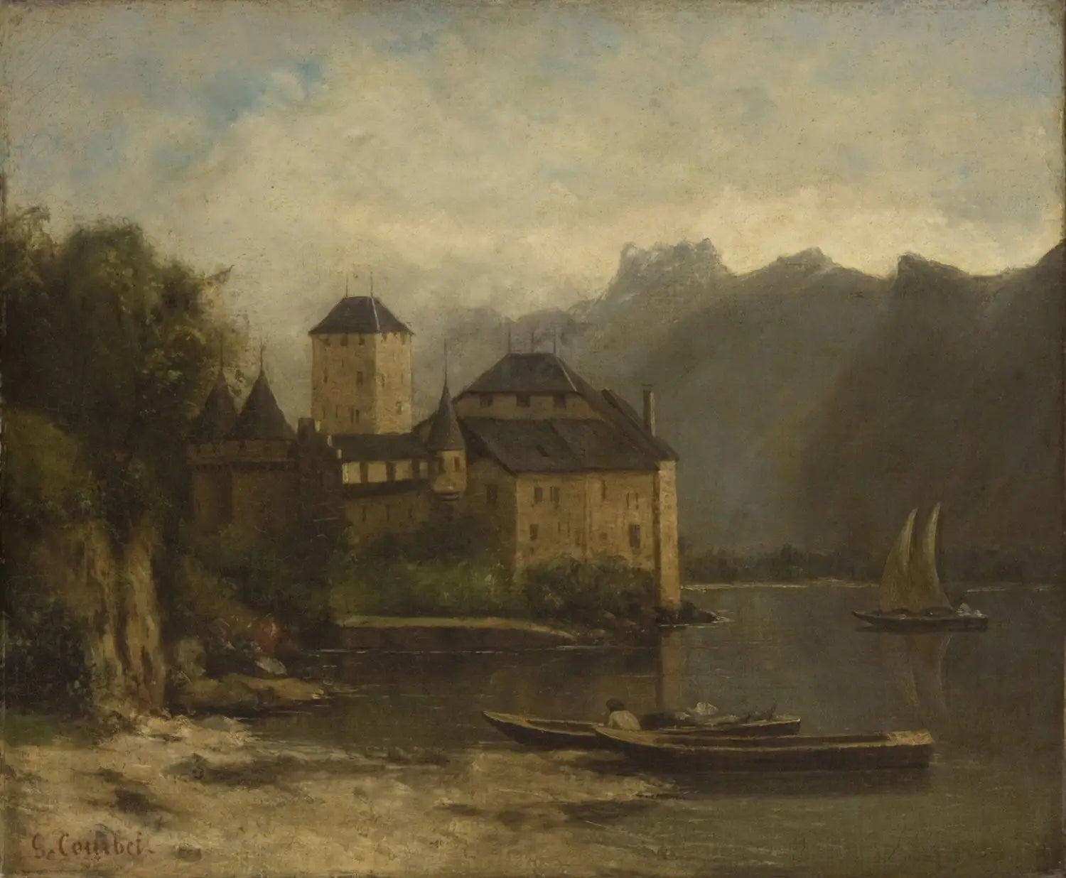 Château Chillon - Gustave Courbet image 1 reproduction réalisée par Alpha Reproduction