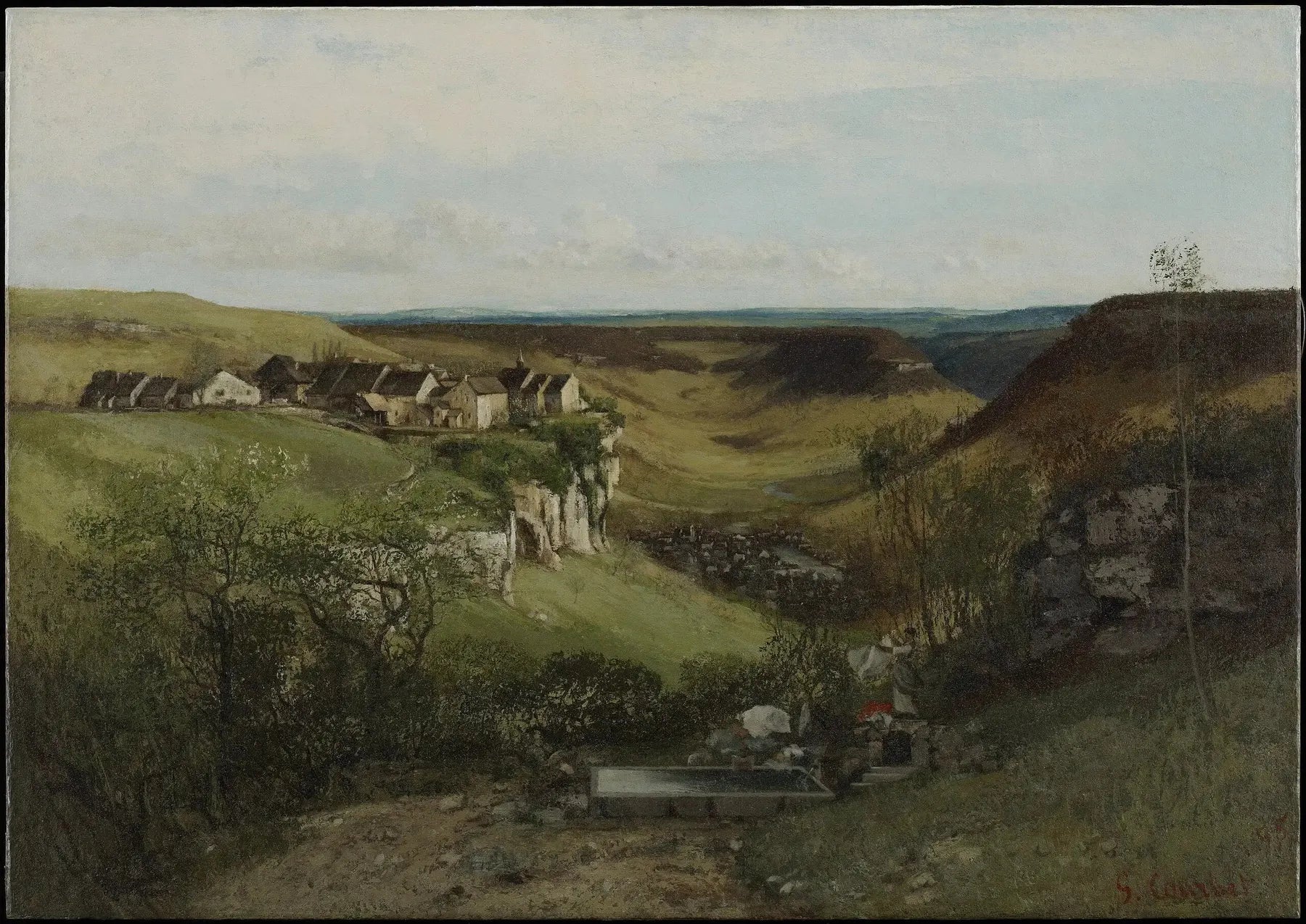 Château d'Ornans - Gustave Courbet image 1 copie de tableau peinte à la main