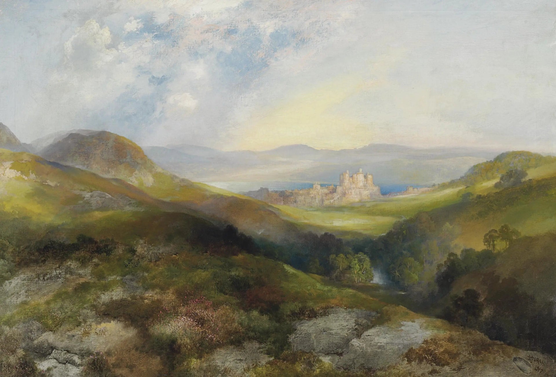 Château de Conway - Thomas Moran image 1 reproduction artisanale de tableau
