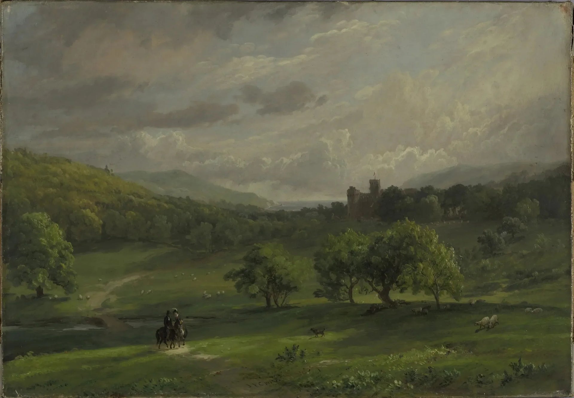 Château de Lulworth - Jasper Francis Cropsey image 1 reproduction artisanale de tableau