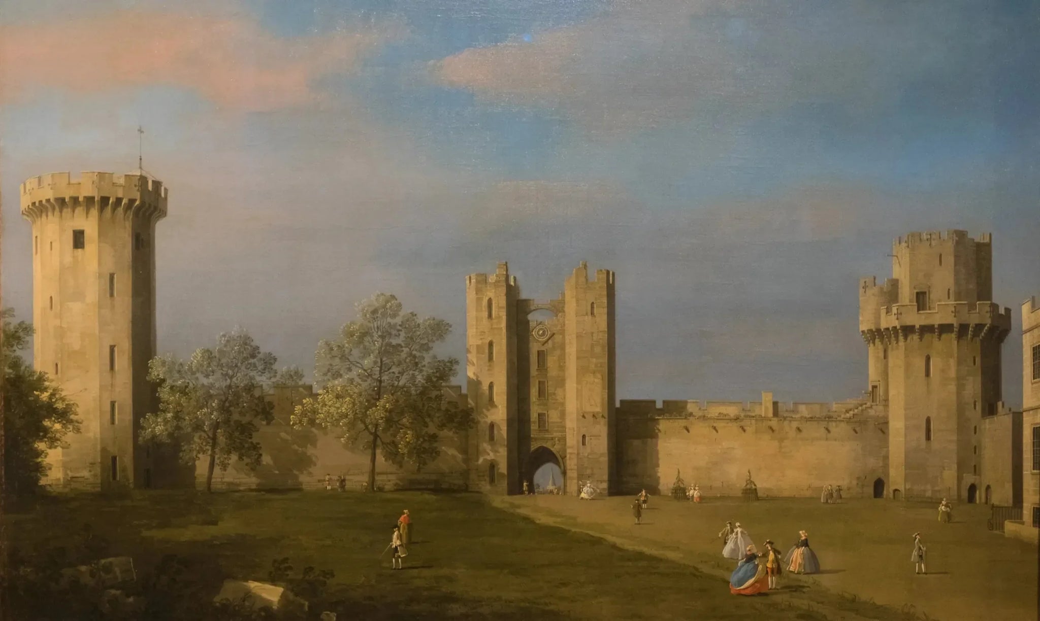 Château de Warwick, côté est - Canaletto image 1 tableau peint à l’huile sur toile