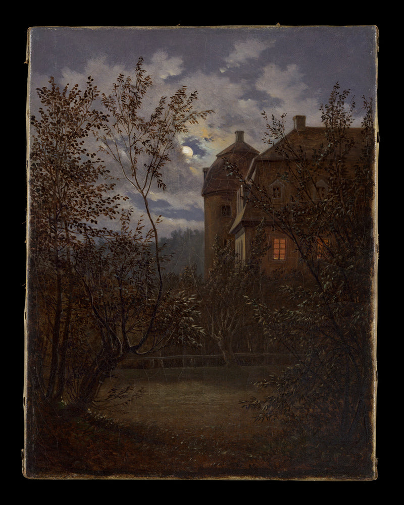Château Milkel au clair de lune - Carl Gustav Carus