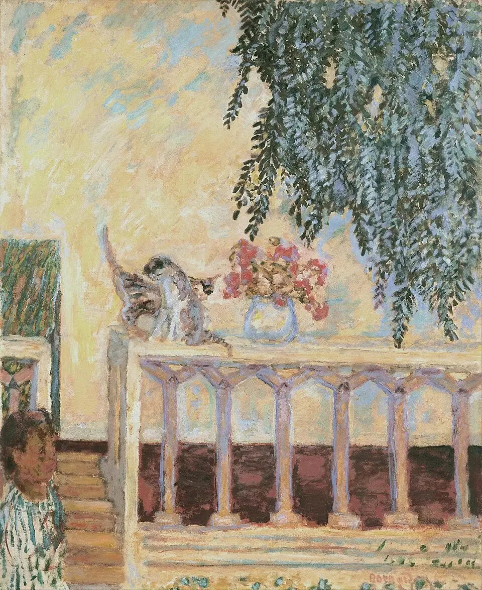 Chats sur la balustrade - Pierre Bonnard image 1 reproduction artisanale de tableau