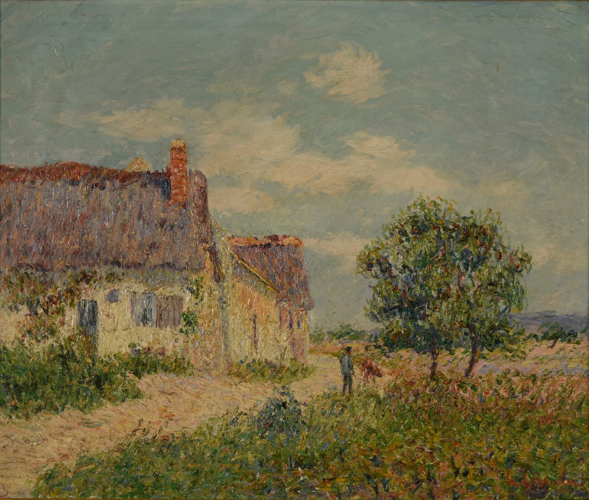Chaumière au Vandreuil - Gustave Loiseau image 1 reproduction réalisée par Alpha Reproduction