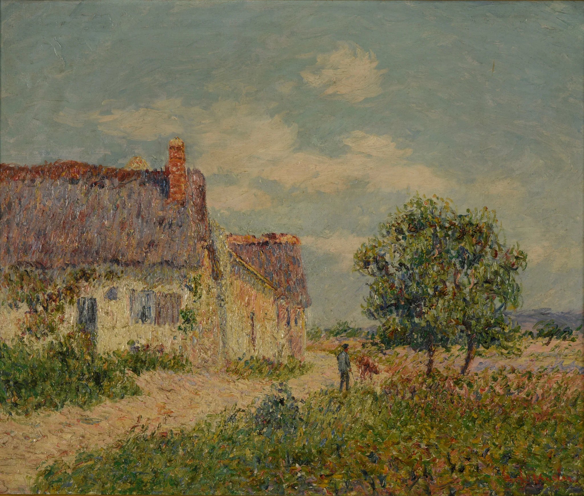 Chaumière au Vandreuil - Gustave Loiseau image 1 reproduction réalisée par Alpha Reproduction