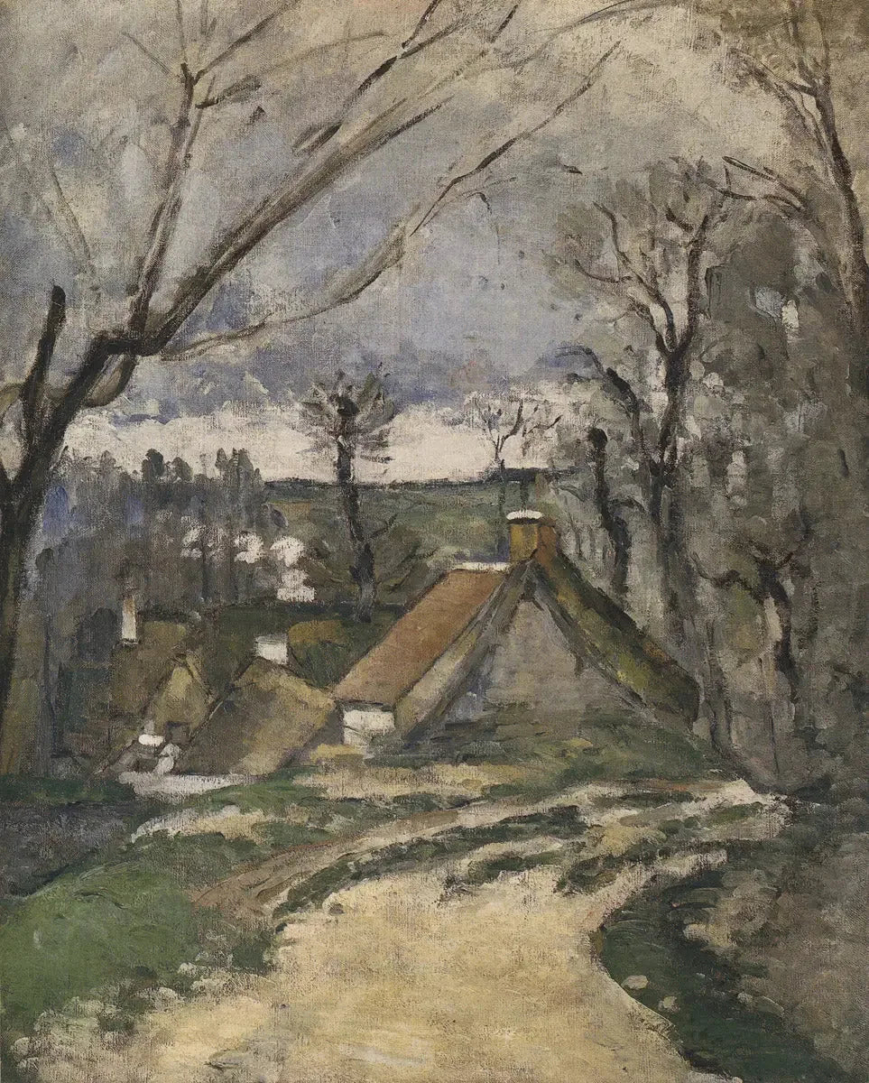 Chaumières à Auvers-sur-Oise - Paul Cézanne image 1 reproduction artisanale de tableau