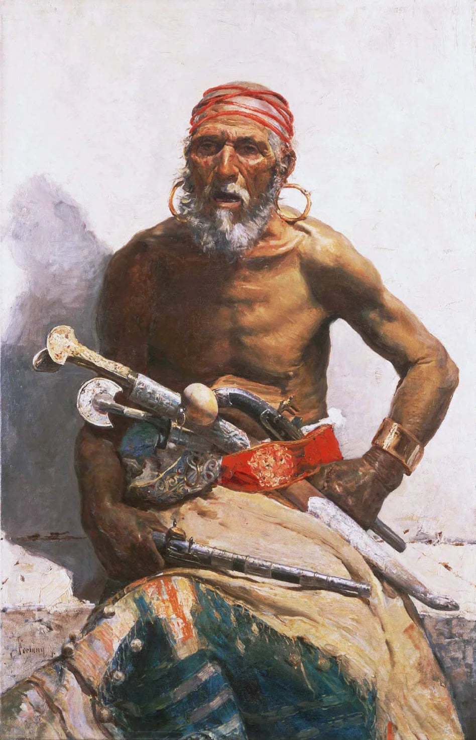 Chef arabe - Mariano Fortuny Marsal image 1 tableau peint à l’huile sur toile